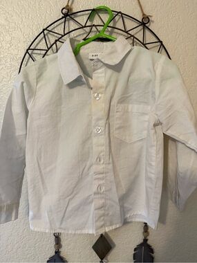 Classic White Button-Down Shirt for Kids - 2-3T